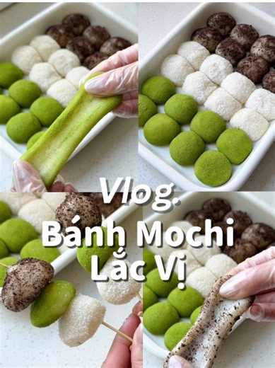 Bánh Mochi Lắc Vị - Cách làm mochi dẻo mịn vị sữa (dễ tại nhà)