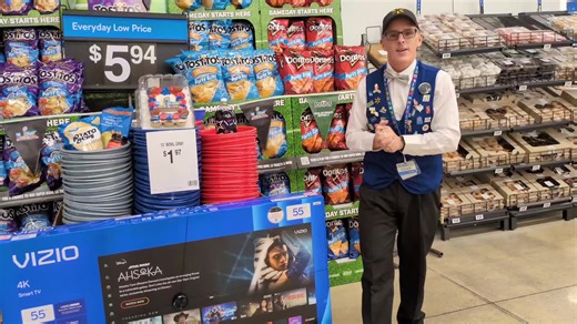 That Walmart guy is ready for the big game on Sunday #walmart #superbowl #seahawks #patriots
