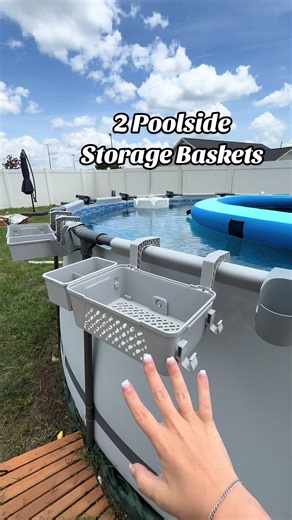 Clip-On Poolside Storage Baskets: Organize Your Pool