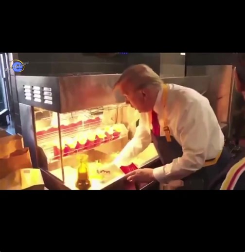 Así sorprendió hoy el presidente de los Estados Unidos, Donald J. Trump, visitando un Macdonalds y sirviendo para el, que opinas del presidente? #fyp #parati #dtrump #USA #macdonalds