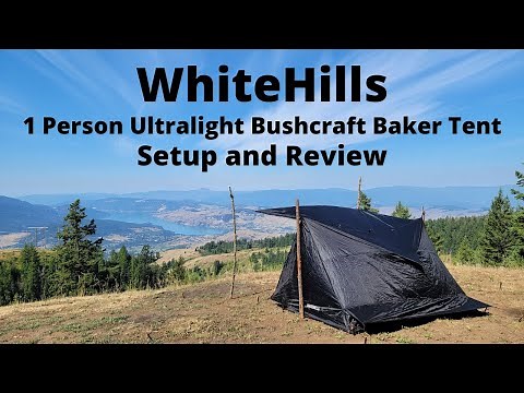 WhiteHills 1 Person Ultralight Bushcraft Baker Tent Setup and Review