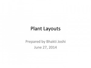 Plant Layouts - SlideServe