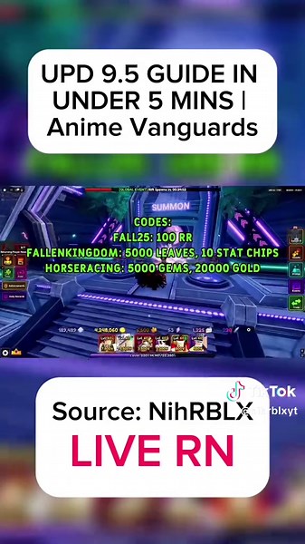 Pt.1 UPD 9.5 full guide! | Anime Vanguards #roblox #nihrblx #fyp #animevanguards #monarch