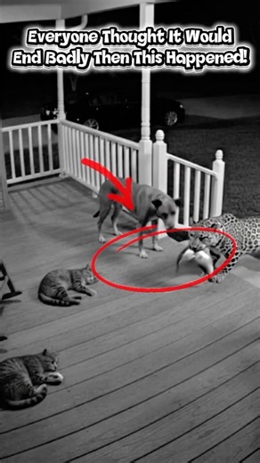 8.6K views · 48 reactions | Tiger Brings Fresh Fish to Sleeping Cats and Dog on the Porch Unbelievable CCTV Footage #trendingnow #Reels #viral #trending #fyp | Inspiring Story | Facebook