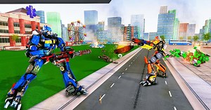 Download & Play Bus Robot Car Transform War –Police Robot games on PC & Mac (Emulator)