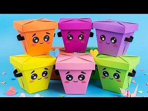 ✨How to Fold Cute Origami Boxes - Easy Paper Craft Ideas