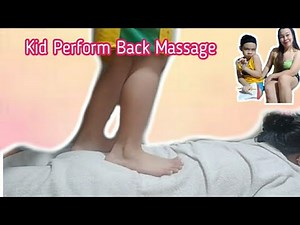 Kid Perform Back Massage | Easy Shiatsu | Thai Massage | Kevin & Mommy Vlogs