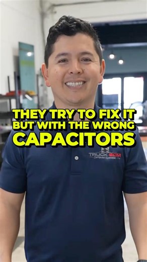 ⚠️ Wrong capacitor = future failure ⚠️#ecm #dieseltech #electronics #truckrepair #capacitor