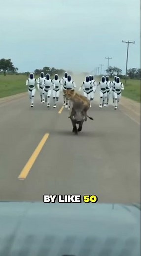 POV: When Tesla Bots Invade the Lion King 😭🤖🦁