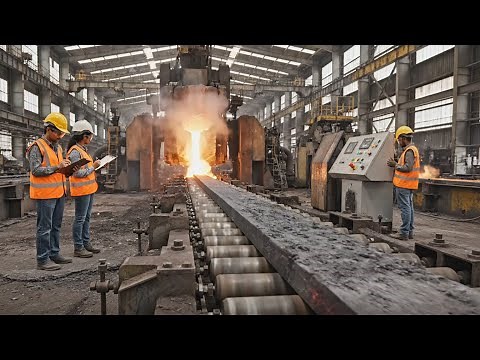 Inside the Steel Forge: How Massive Steel Beams Are Born in 2,000°C Furnaces