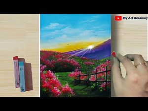 Soft Pastel Drawing - Easy and Creative blending Technique Botanical Garden (step by step) painting.