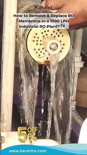 🔧 How to Remove & Replace RO Membrane in a 1000 LPH Industrial RO Plant? 🚰