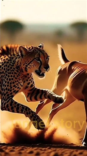 Cheetah Chasing a Deer | Fastest Predator in Action Wildlife Moment #wildwatch #cheetahconservation
