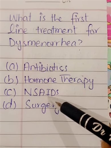 First Line Treatment for Dysmenorrhea Explained