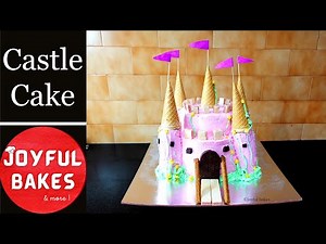 Castle Cake | How to make an easy Castle Cake | No Fondant Caste Cake