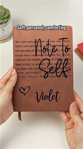 Affirmations Notebook Self | Love Journal Silly Mental Health Gifts For Her | Leather Journal
