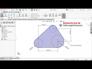 Solidworks technical tip 😄 path length dimension। Solidworks tutorial