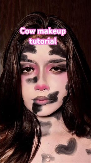Cow makeup tutorial #explore #makeup #cow #halloweenmakeup #halloween #fypシ #makeuptutorial #viral