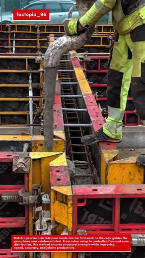 Precision Concrete Pouring in Tight Formwork | Skilled Pump Control & Rebar Placement