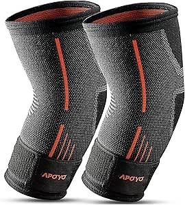 APOYO Elbow Brace for Tendonitis and Tennis Elbow, (Pair) Compression Sleeve for Arthritis, Workouts, Reduce Joint Pain During Fitness Activity (X-Large)