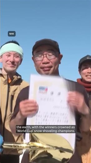 Japan's snow shovellers battle it out to become champion | The World | ABC NEWS