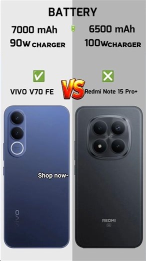 VIVO V70 Fe Vs Redmi Note 15 Pro Plus