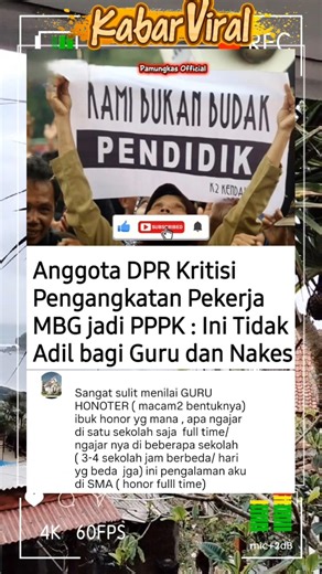 Ke4dilan Untuk Guru & Nakes!Honorer vs Pkrja MBG #viralvideo #cpns2026 #shortvideo #guru #fyp #viral