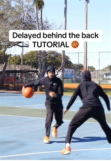 Delayed behind the back tutorial. #basketball #fyp #viral | Basketball