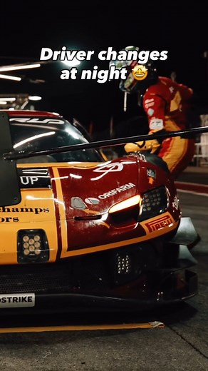Coming in for a driver change under the night sky 😍 #Spa24H #GTWorldEurope #Ferrari296GT3 #FerrariEndurance #FerrariRaces | Ferrari Races
