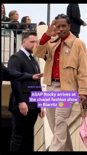 A$AP Rocky arrives at the chanel fashion show in Biarritz 😇💯 #assprocky #chanel