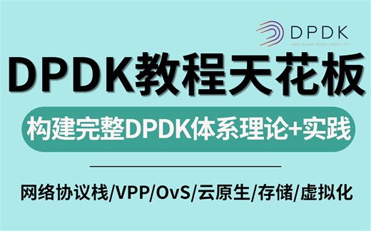 强推！不愧是公认的讲的最好的【DPDK教程天花板】36小时带你入门到进阶（网络协议栈/VPP/OvS/云原生/存储/虚拟化等）