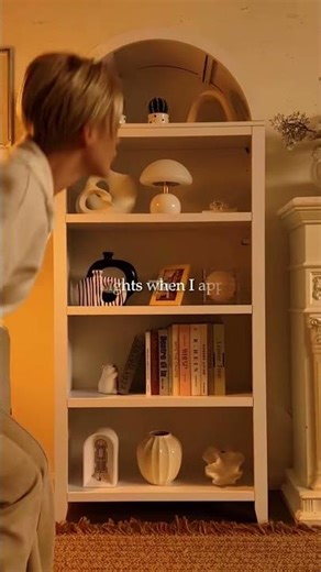 Temu HWB Arched Bookcase | 5-Layer LED Sensor Shelf