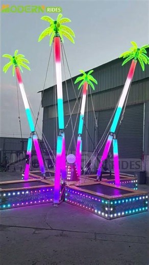 4-in-1 Coconut Tree Trampoline | Kids Bungee Bounce Attraction