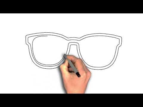 Easy to draw Glasses with reflection drawing image