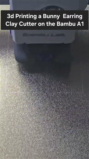 3d Printing a Bunny Earring Clay Cutter on the Bambu A1 #bunny #diyeaster #rabbit #diyearringmaking