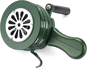 QWORK Hand Crank Siren Horn, Hand Loud Crank, Emergency Safety Manual Siren, Portable Hand Held Siren Horns Alarm, Loud Mechanical Alarm for Factory, School & Outdoor Use