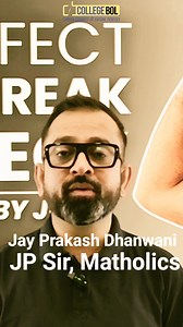 Crack the 12th Standard Math Board Exams with Confidence with advises from #jpsir from #matholics on behalf of #collegebol Are you ready to ace your 12th standard math board exams? With just a few weeks left to go and #cbse already started, it's time to focus on revising the most important chapters and topics in mathematics. Here's a quick rundown of what you need to cover: Relations and Functions: Focus on types of relations, functions, and inverse trigonometric functions. Matrices and Determin