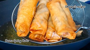 (New recipe)If you're thinking to start little business on the side, here's the recipe for you. Share with me the authentic roadside Ghana spring rolls recipe you've ever have. Its very rich in taste and crispy on the outside. This is very easy to make at home after this quarantine seasonings. Thanks for Watching! #obaapasrecipes #bestspringrolls #GHfoods #classicfoods #beansspringrolls | Obaapa’s Recipes