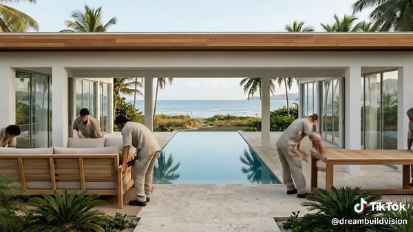 From raw land to a luxury tropical villa 🌴✨ Watch the full cinematic transformation as architecture rises step-by-step into a dream outdoor paradise. Every detail built with precision, realism, and calm island energy. #Architecture #VillaDesign #LuxuryLiving #TropicalVibes #BeforeAndAfter #CinematicVideo #AIArchitecture #DreamVilla #ModernDesign #TransformationVideo #OutdoorLiving #LuxuryLifestyle #VisualTransformation #SatisfyingVideo #architecture