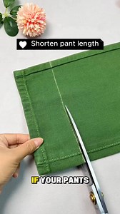 How to Shorten Pants Neatly by Hand #sewingtutorial #pant #stitching #hem #fyp | AnnsewTips