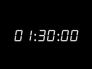 1 Hour 30 Minute Countdown Timer | Digital Clock