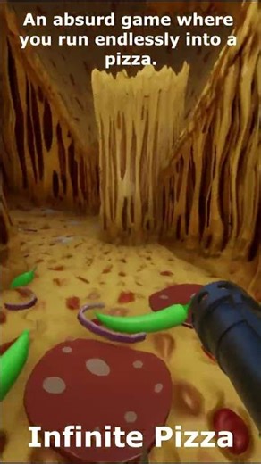 An infinite runner game where you run to the center of a pizza. - Infinite Pizza
