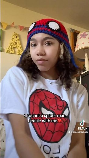 Crochet a Spider-Man beanie with me🤍