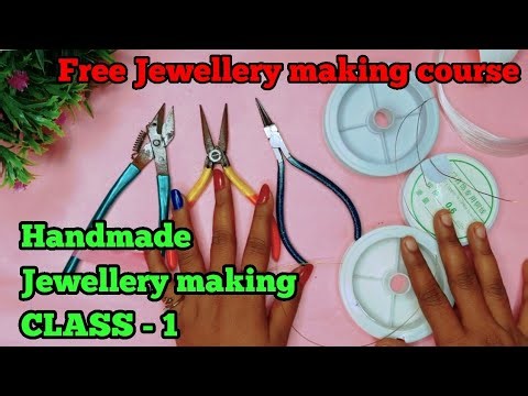Free Jewellery making class-1// Handmade jewellery Making course Online step-by-step #easy #online