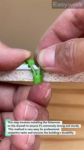 This step involves installing the fisherman on the drywall #wall