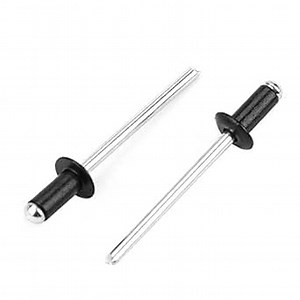 Black Rivets, 120Pcs Aluminium Blind Rivets Fasteners Assortment Kit, M2.4 M3 M3.2 M4, with Plastic Box