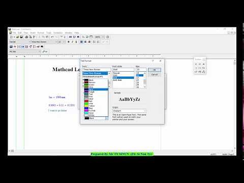 001 How to Format and Page Setup in mathcad 15