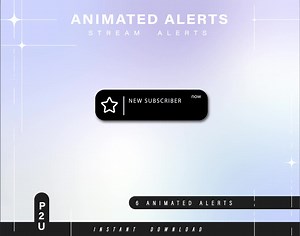 6x Animated Notification Alerts - Animated Alerts for Twitch - Aesthetic Alerts - Cute Animated Alerts for Stream - Twitch - Stream - Etsy