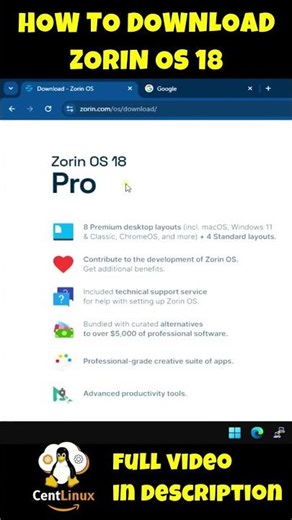 How to download Zorin OS 18 #centlinux #linux #zorinos