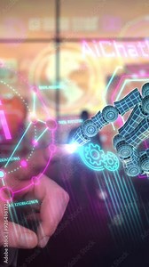 Interaction with the digital world of artificial intelligence.